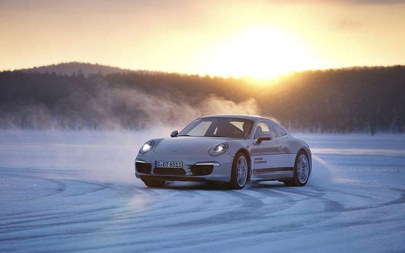 Porsche 911 Snow, porsche-911, porsche, carros, white, snow, HD wallpaper