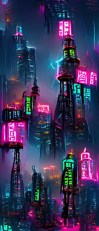 Cyber City, neon, ultra, HD phone wallpaper | Peakpx