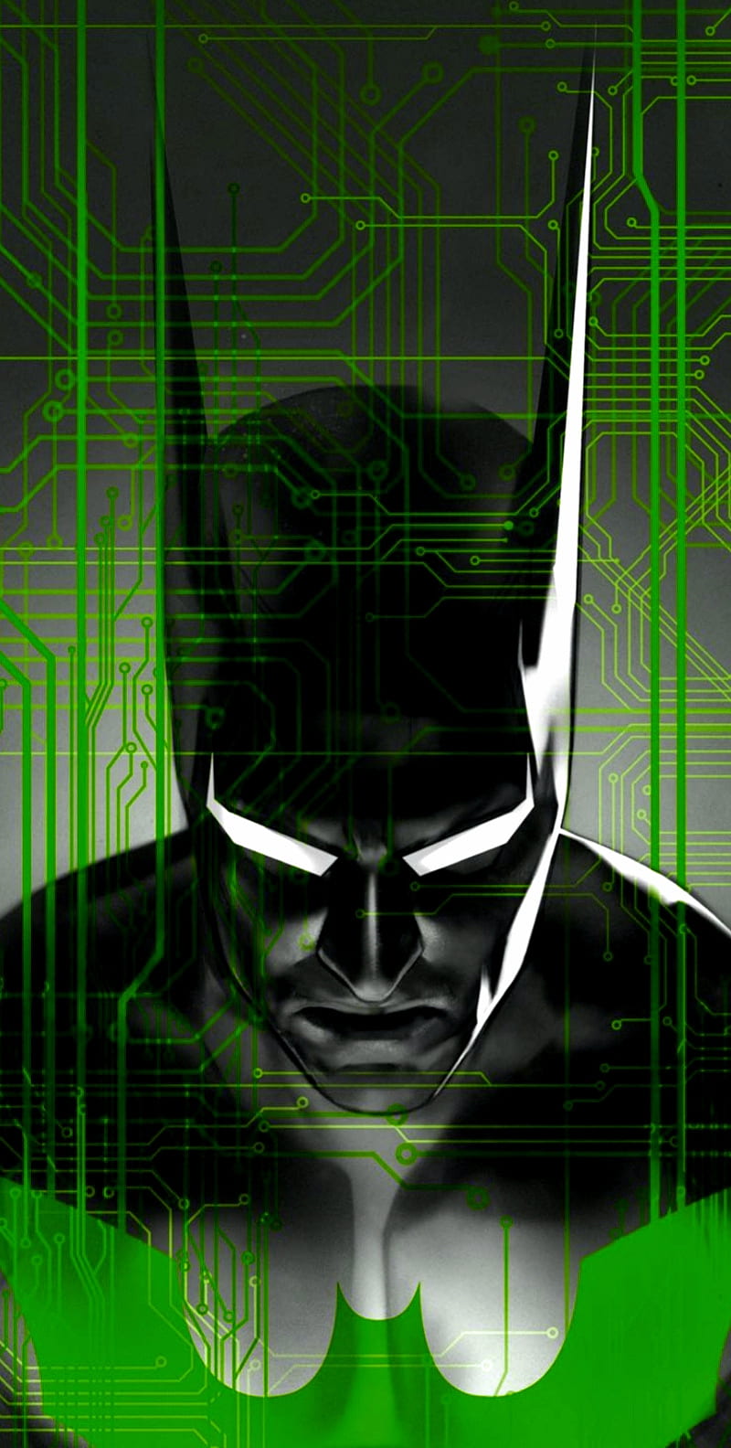 Batman Beyond green, black, dc comics, futuristic, superheroes, technology, HD phone wallpaper