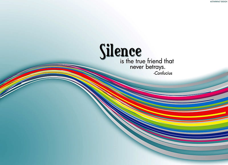 Silence, words, rainbow, friend, HD wallpaper