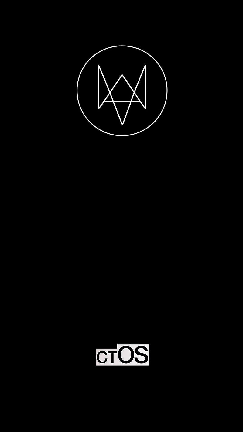 Watch Dogs ctOS, logo, operating, system, amoled, black, dark, HD phone wallpaper