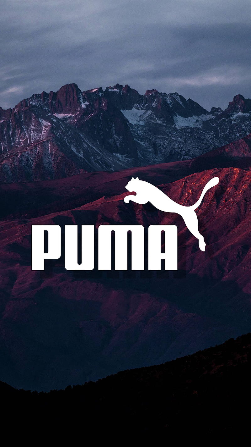 Puma Mountains, brands, logo, logos, minimal, mountain, mountains, puma, HD phone wallpaper
