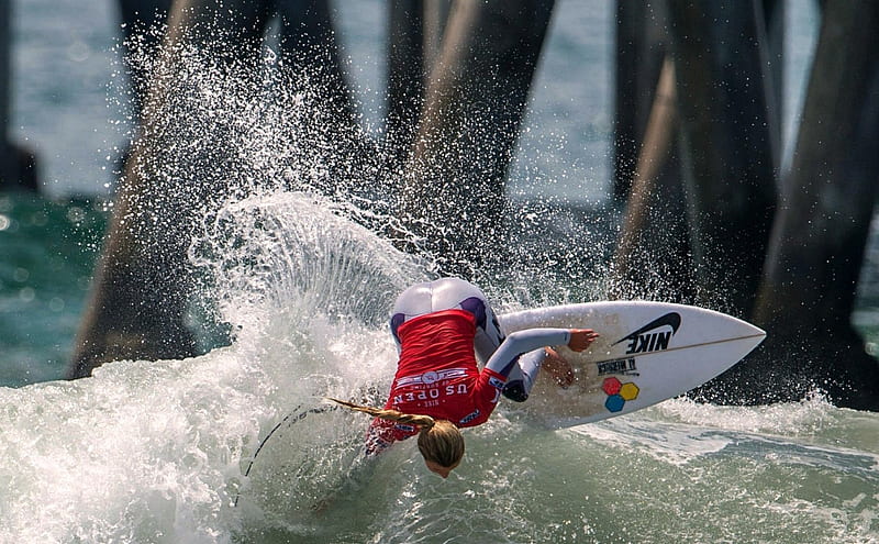 Pro Surf Girl ~ Lakey Peterson, Malibu, Surfer, Pro, USA, beach, HD wallpaper