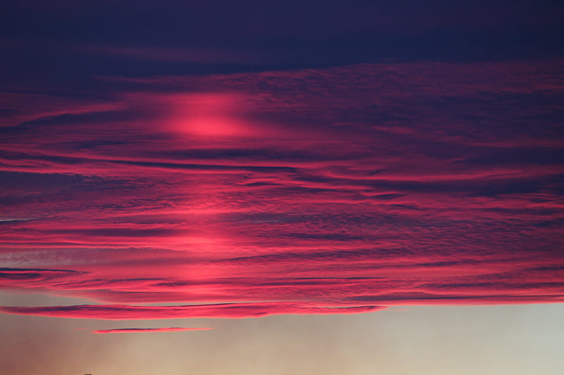 Red Pink Burning Clouds , clouds, pink, red, nature, HD wallpaper