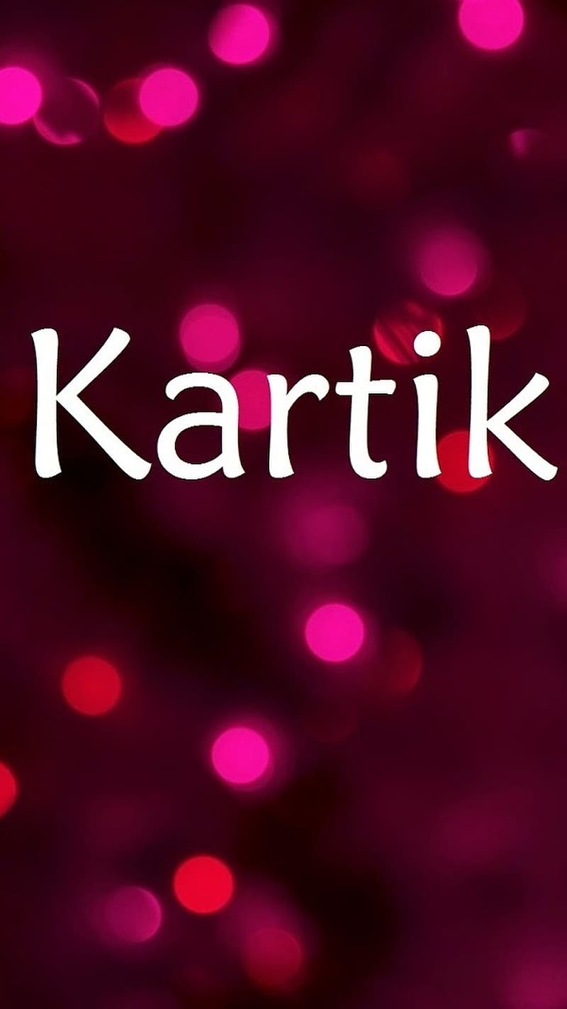 Kartik Name, purple bg, name, HD phone wallpaper