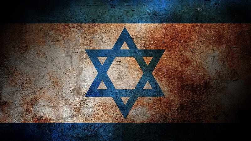 Israeli flag grunge, flag of Israel, symbols of Israel, HD wallpaper
