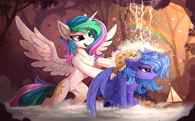 My Little Pony, My Little Pony: Friendship is Magic, Princess Celestia , Princess Luna, HD wallpaper
