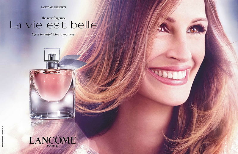 Julia Roberts, perfume, actress, face, girl, woman, HD wallpaper