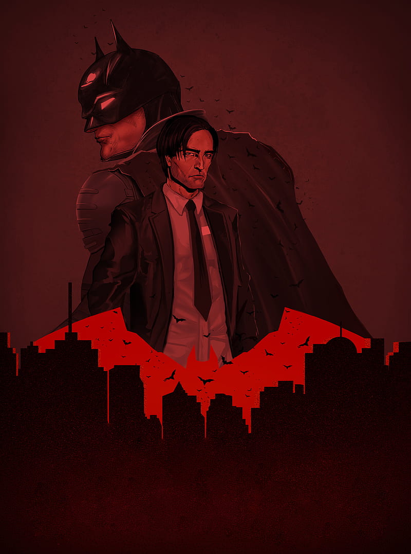 Robert The Batman Pattinson Illustration 2020, HD phone wallpaper