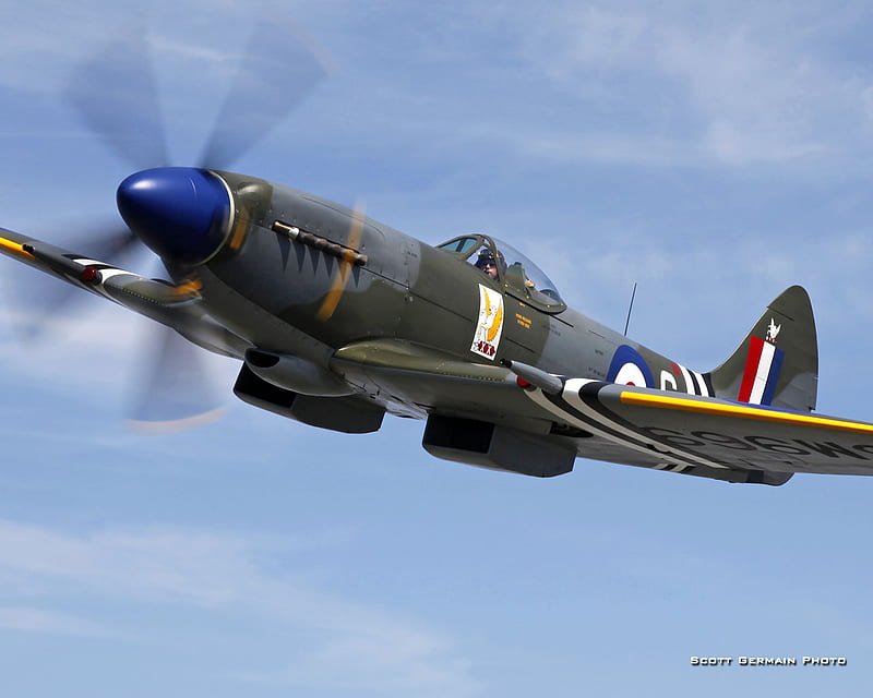 Supermarine Spitfire Mk. XVIII, world, guerra, raf, ww2, fighter, supermarine, spitfire, HD wallpaper