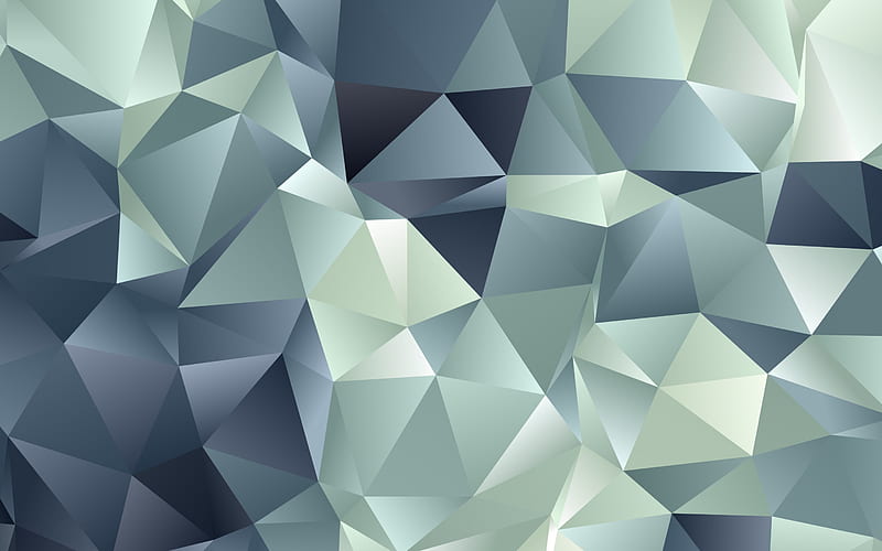 polygon gray abstraction, geometric background, gray polygons, triangles, low poly background, HD wallpaper