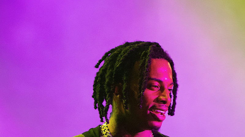 playboi carti in purple background wearing chains on neck music, HD wallpaper