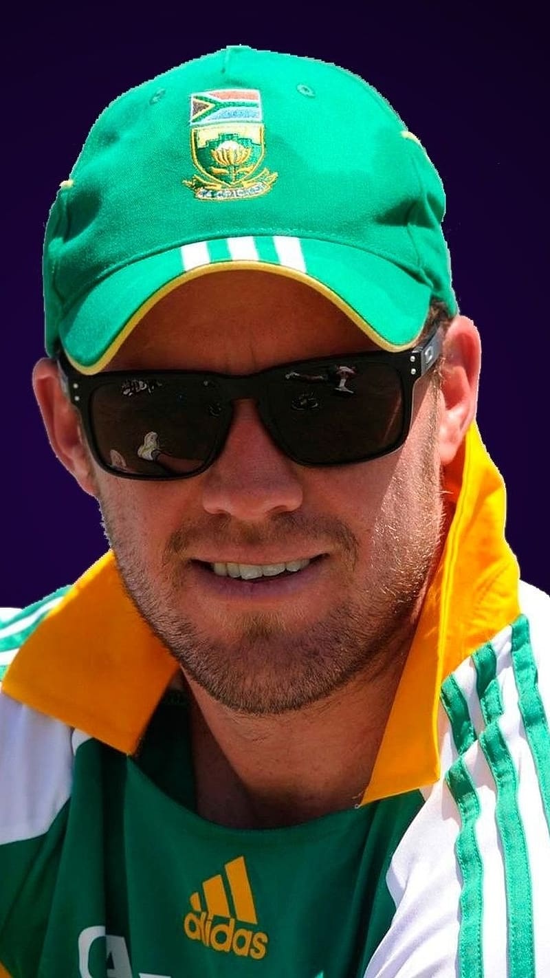Ab De Villiers Face Portrait, Purple Background, ab de villiers, south african cricketer, mr 360, HD phone wallpaper