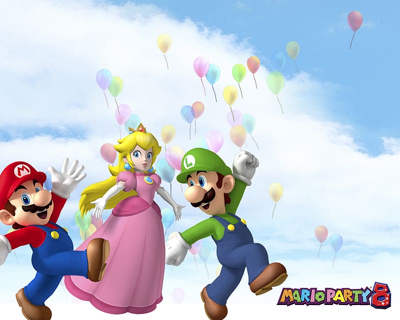 Mario, Video Game, Princess Peach, Luigi, Mario Party 8, HD wallpaper