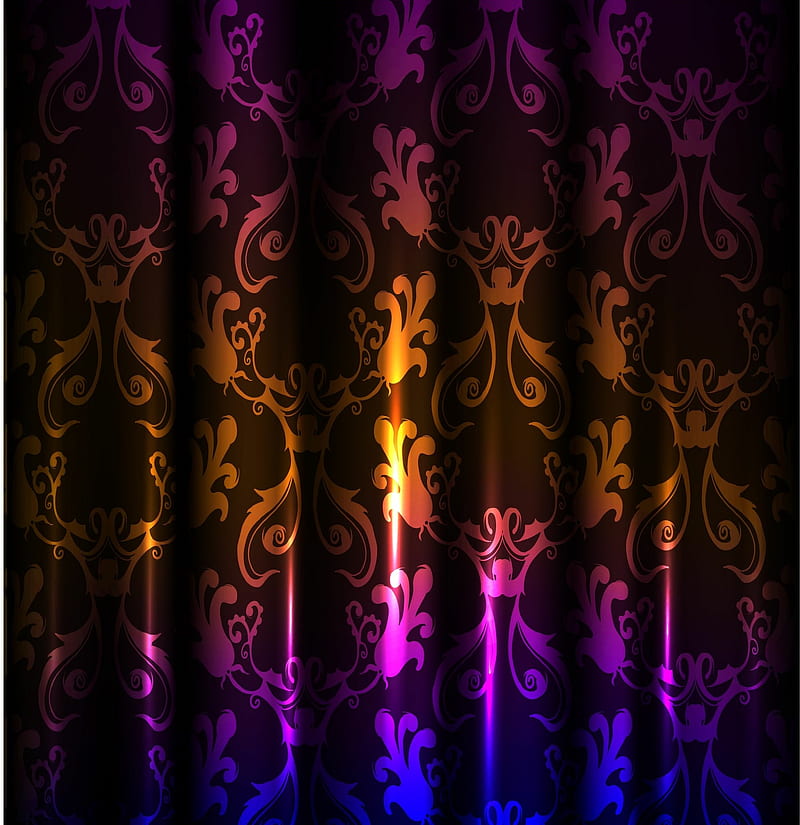Color Curtain, black, bright, colorful, cute, neon, paisley, pretty,  rainbow, HD phone wallpaper | Peakpx