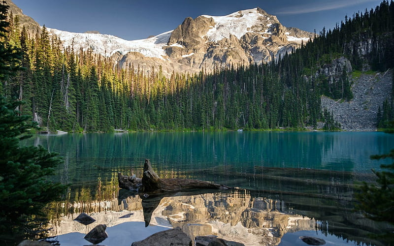 Joffre Lake, British Columbia, nature, reflection, lake, mountains, HD ...