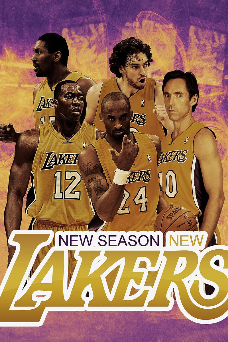 Lakers, basketball, players, sport, team, HD phone wallpaper