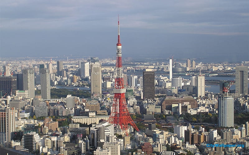 Tokyo Tower Japan cities landscape graphy 04, HD wallpaper