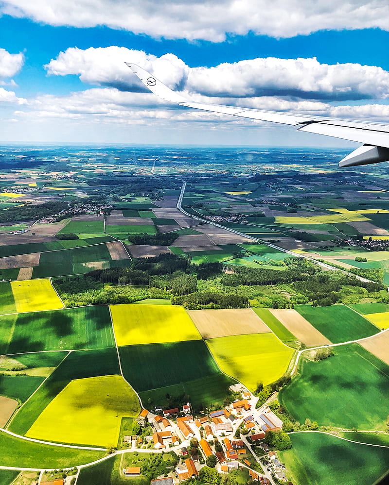 aerial view of green grass field during daytime, HD phone wallpaper