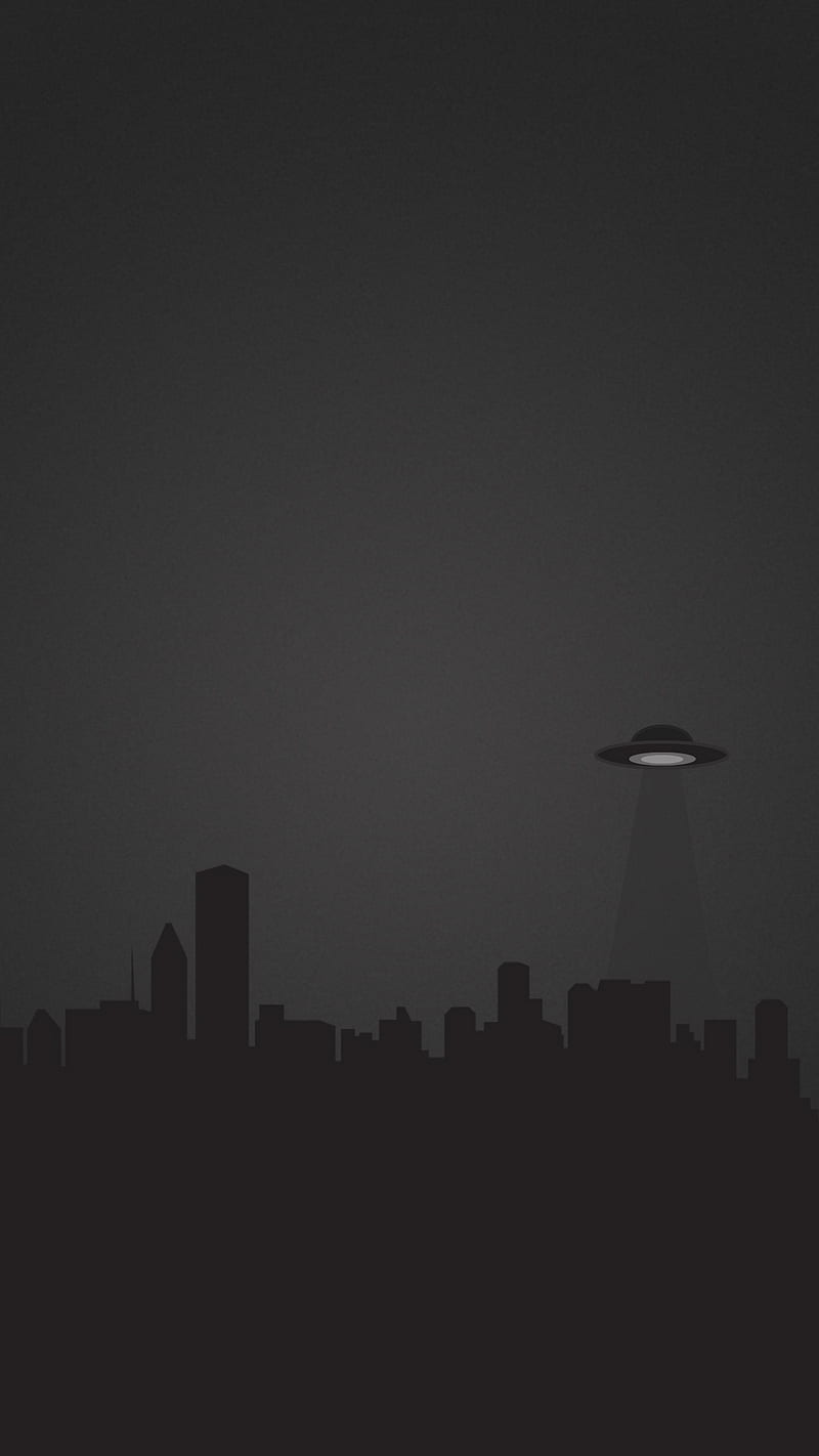 UFO, building, street, HD phone wallpaper