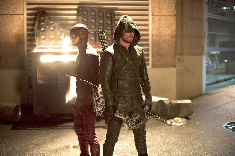Flash And Arrow, the-flash, arrow, tv-shows, super-heroes, HD wallpaper