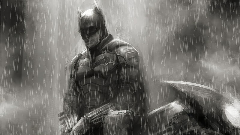 Wallpaper 4k Batman Monochrome Wallpaper