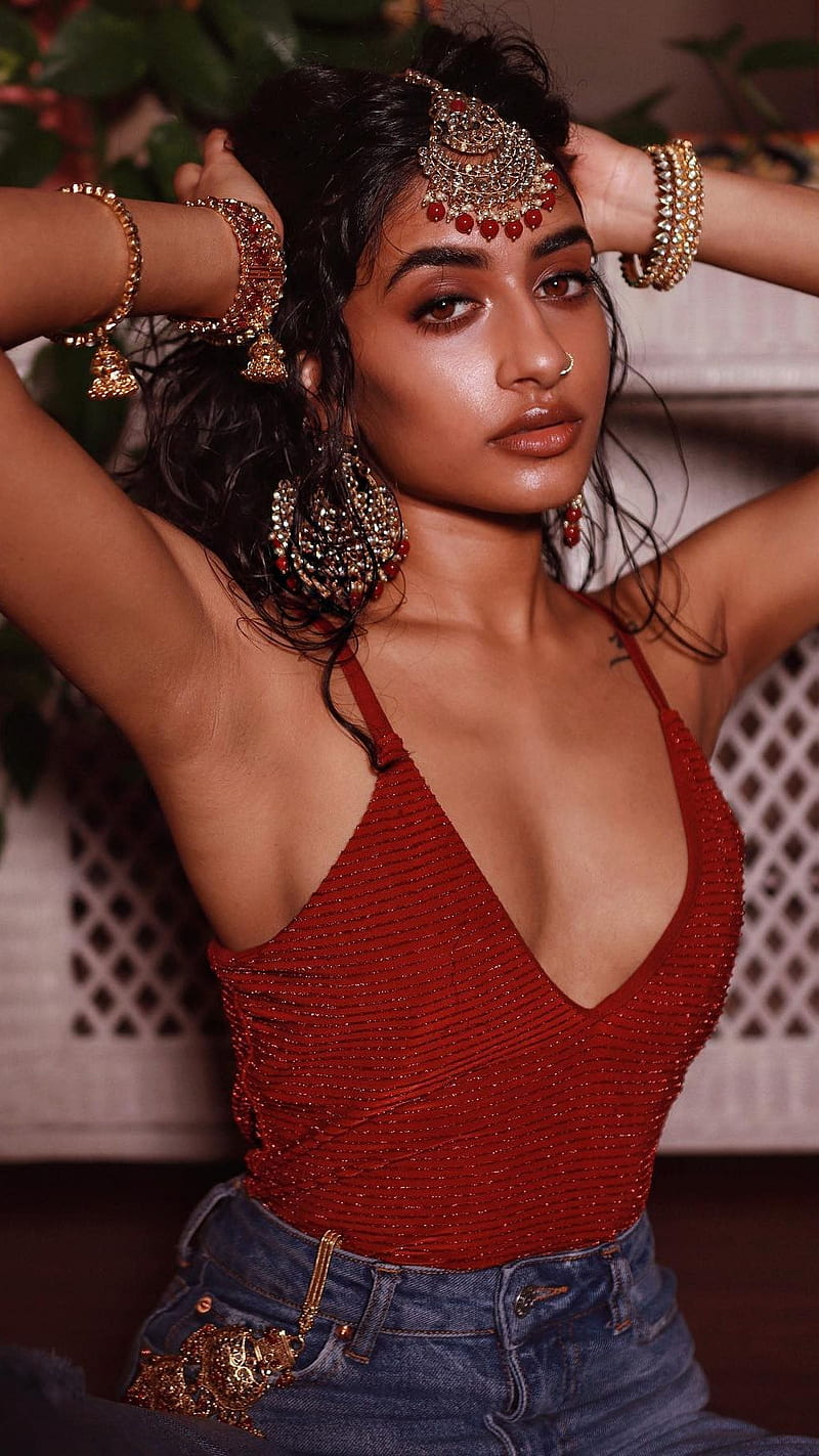 Mira Patel , red hot, model, HD phone wallpaper