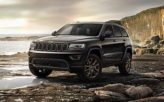 2016, jeep, black, grand cherokee, HD wallpaper