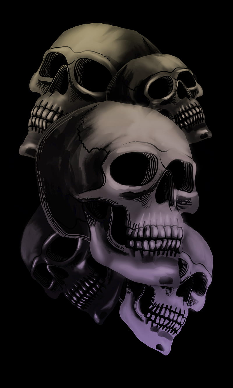 Five Dead Dark, My, Skull, badass, black, bones, death, mean, occult, HD phone wallpaper