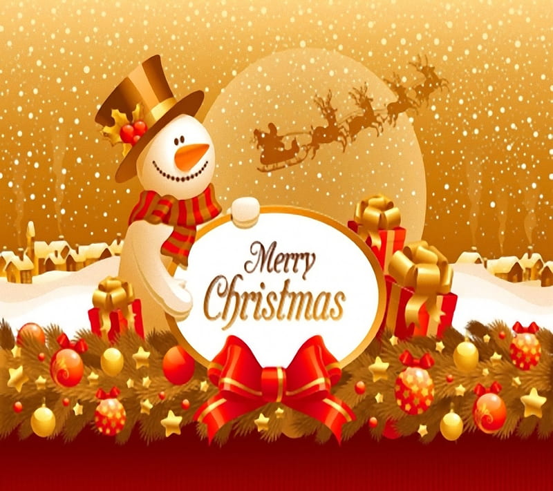 1080P free download | Merry Christmas, holiday, snowman, HD wallpaper ...