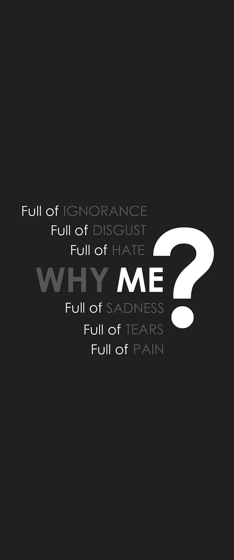 Why Me, quotes, sad, HD phone wallpaper | Peakpx