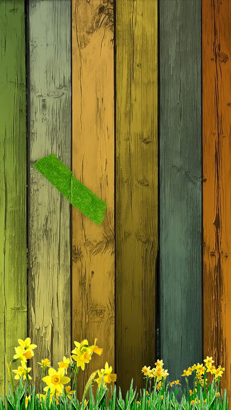 Pared de madera, colores, flores, hierba, adhesivo, madera, Fondo de  pantalla de teléfono HD | Peakpx