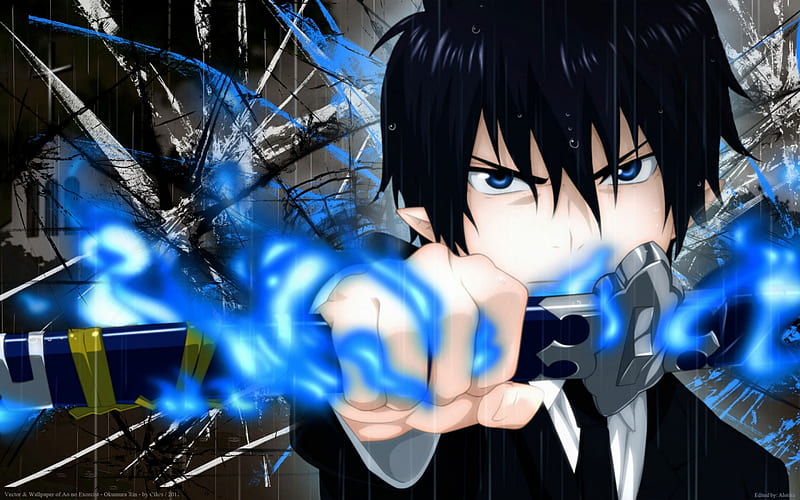 blue exorcist flames