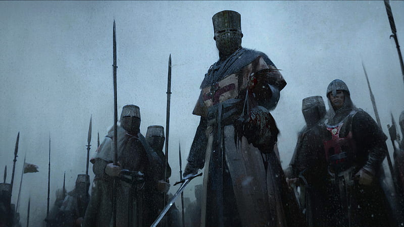 Fantasy, Knight, Army, Sword, Templar, HD wallpaper