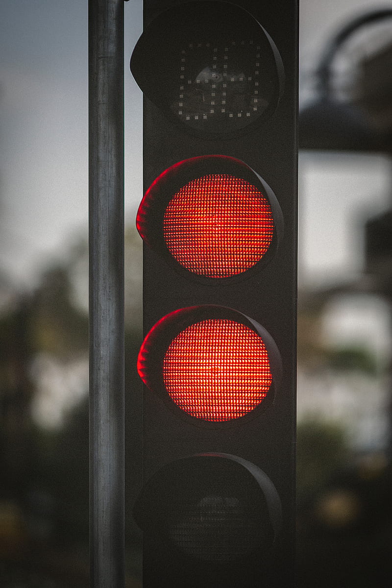 traffic light, red, light, signal, HD phone wallpaper