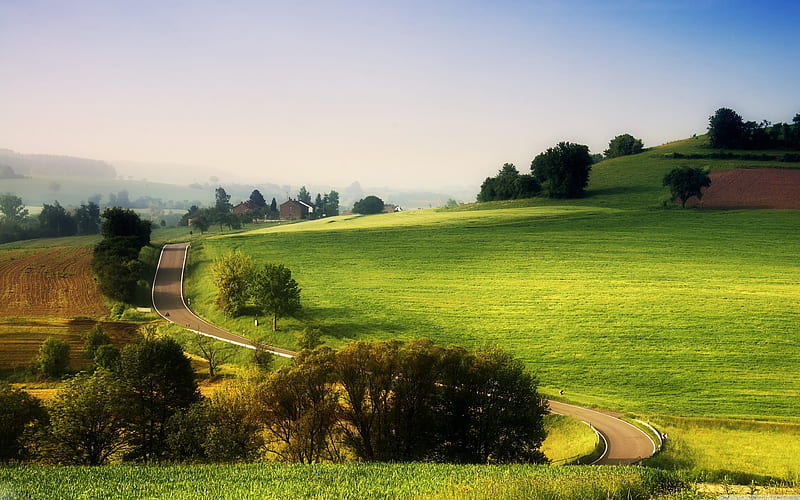 Rural Landscape, rural, green, field, landscape, HD wallpaper