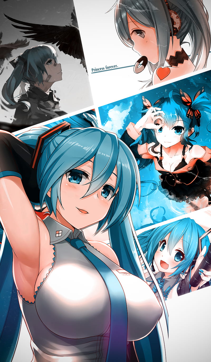 Hatsune Miku, Vocaloid, hop, anime girls, HD phone wallpaper