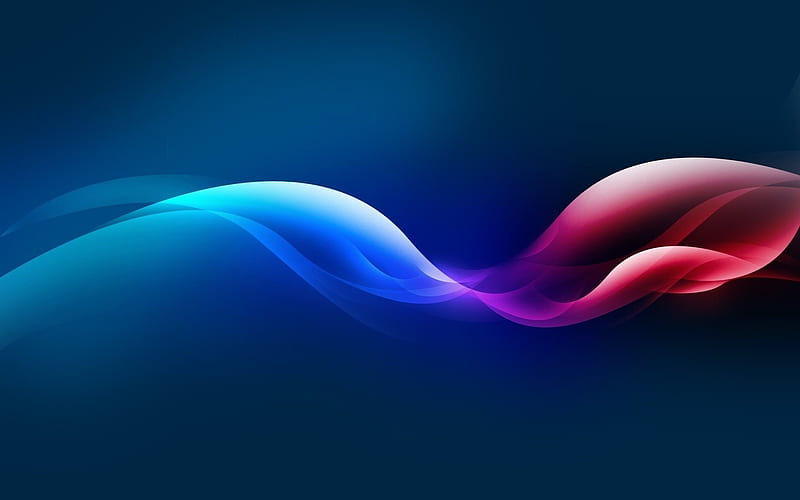 line, abstract waves, blue background, abstraction, HD wallpaper