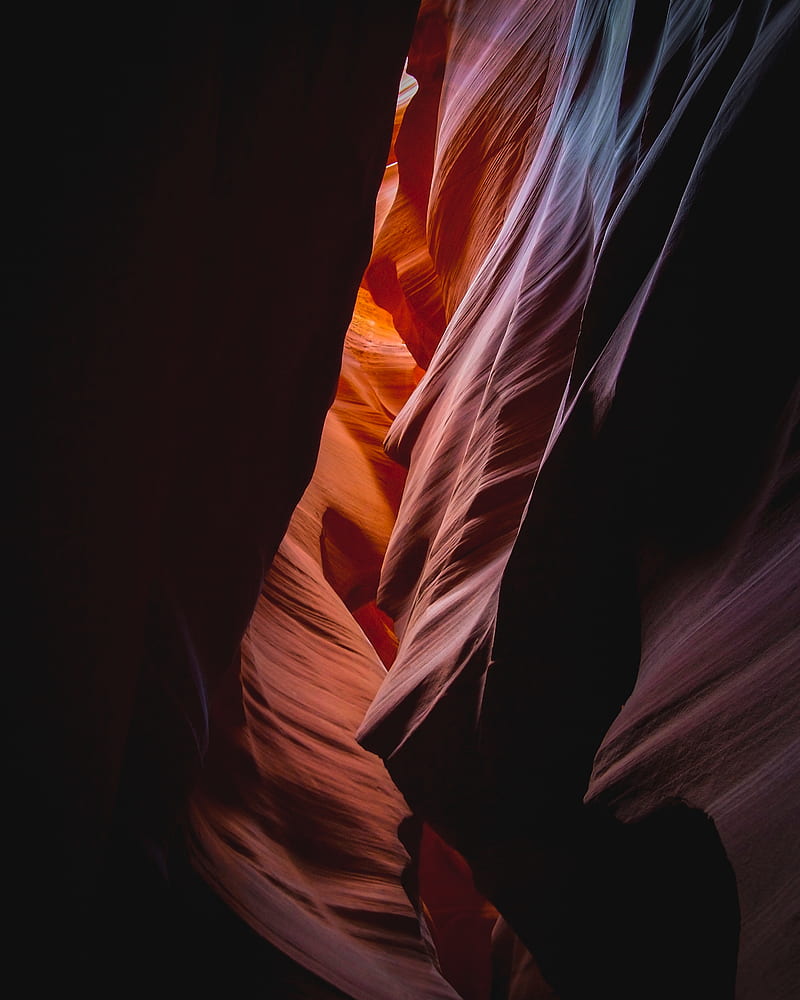 cave, rock, canyon, gorge, light, HD phone wallpaper