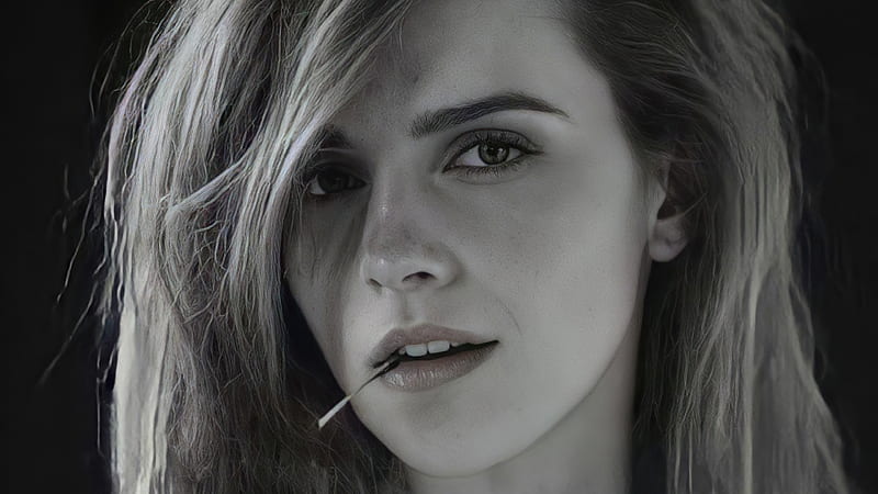 Emma Watson Monochrome 2020, emma-watson, celebrities, girls, monochrome, black-and-white, HD wallpaper