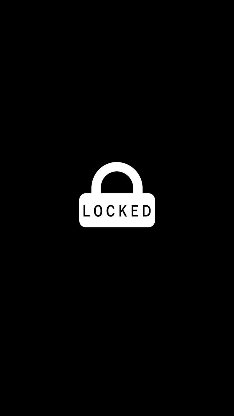 Locked, black, lock, white, HD phone wallpaper
