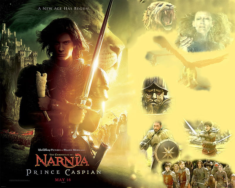 Narnia, caspian, characters, aslan, prince, castle, lion, HD wallpaper