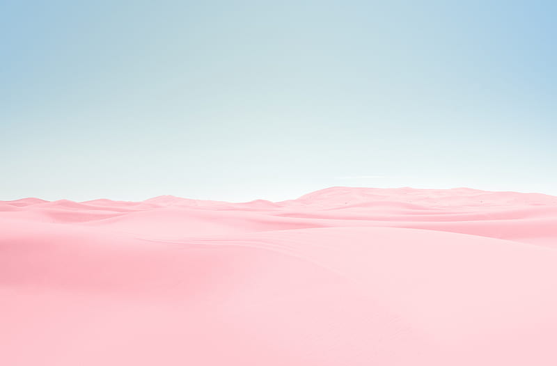 Pink Desert, Blue Sky Ultra, Cute, Landscape, Desert, background, Colors, Sand, Africa, Dunes, Pastel, editing, morocco, Erg Chebbi, HD wallpaper