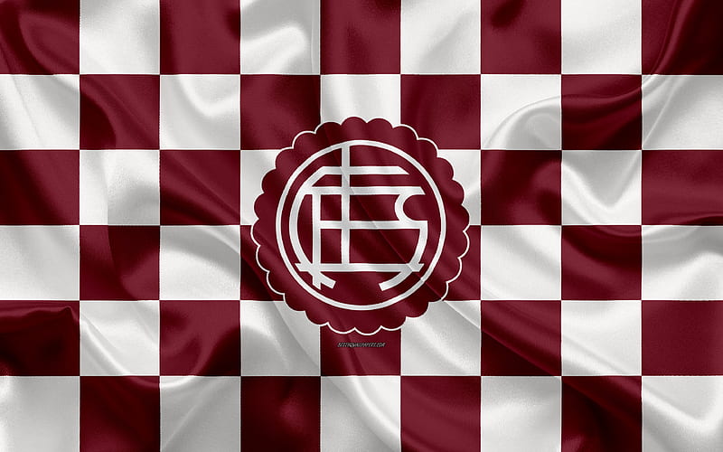 Club Atletico Lanus Logo Creative Art Burgundy White Checkered Flag Argentinian Football Club Hd Wallpaper Peakpx