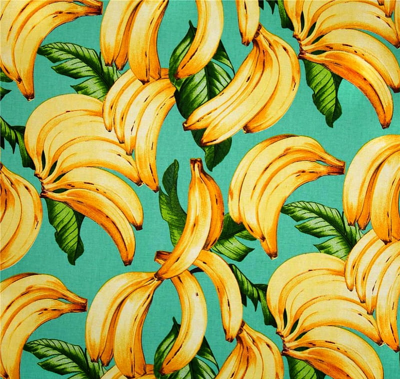 Bananas, pattern, fruit, texture, summer, yellow, paper, banana, HD wallpaper