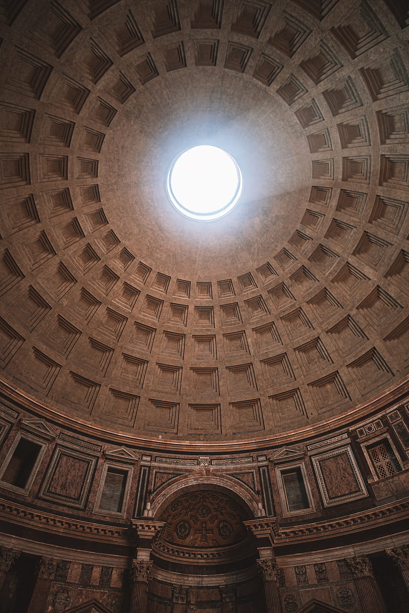 inside Pantheon temple in Rome Italy, HD phone wallpaper