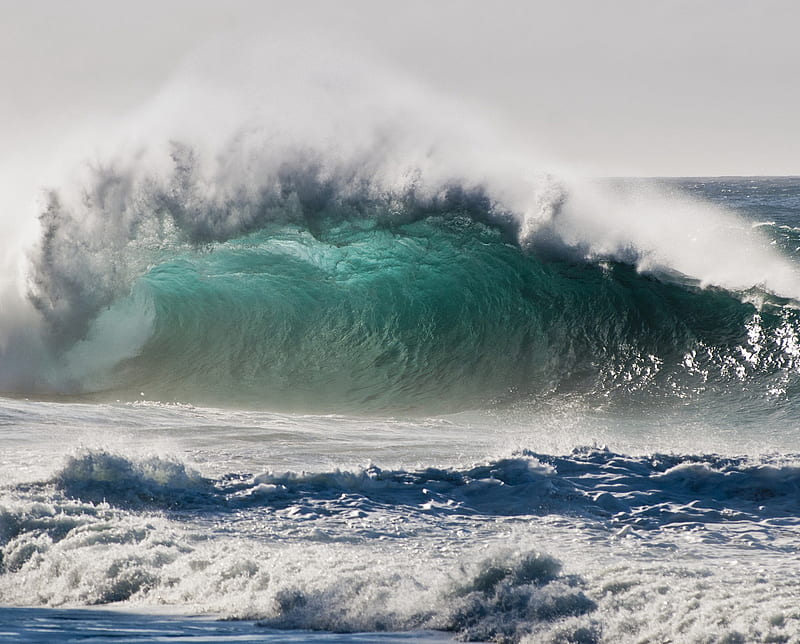 Breaking Wave, hawaii, kauai, HD wallpaper