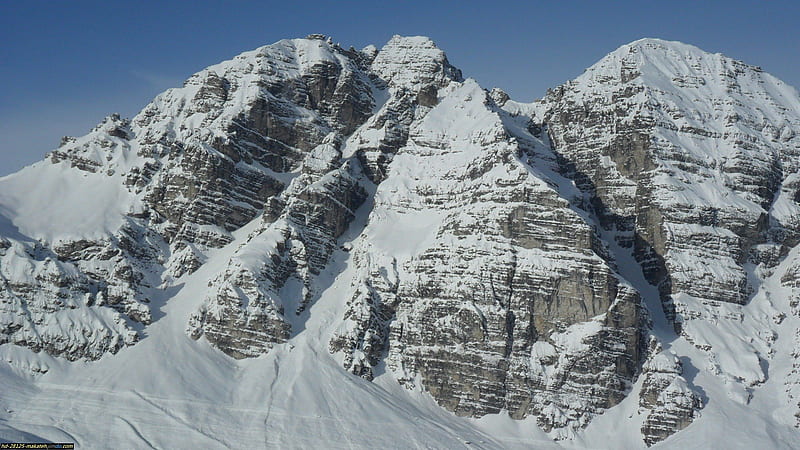 Stubaier-Alpen, Schnee, Alpen, Berge, Winter, HD wallpaper