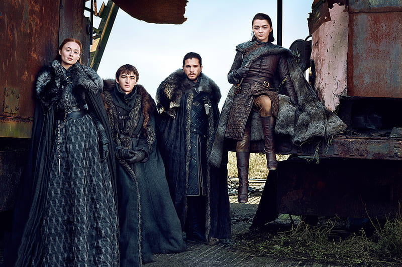 Game Of Thrones Season 7 Bran Stark Sansa Stark Jon Snow Arya Stark, game-of-thrones-season-7, game-of-thrones, tv-shows, jon-snow, arya-stark, sansa-stark, bran-stark, HD wallpaper