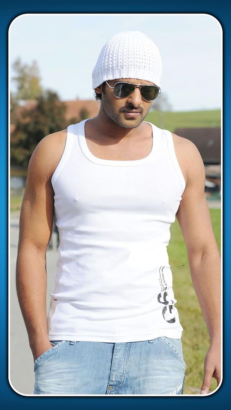 Prabhas New, White Vest, actor, south indian, HD phone wallpaper